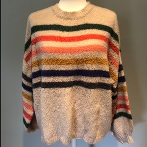Cream & Rainbow Striped Sweater | Wishlist